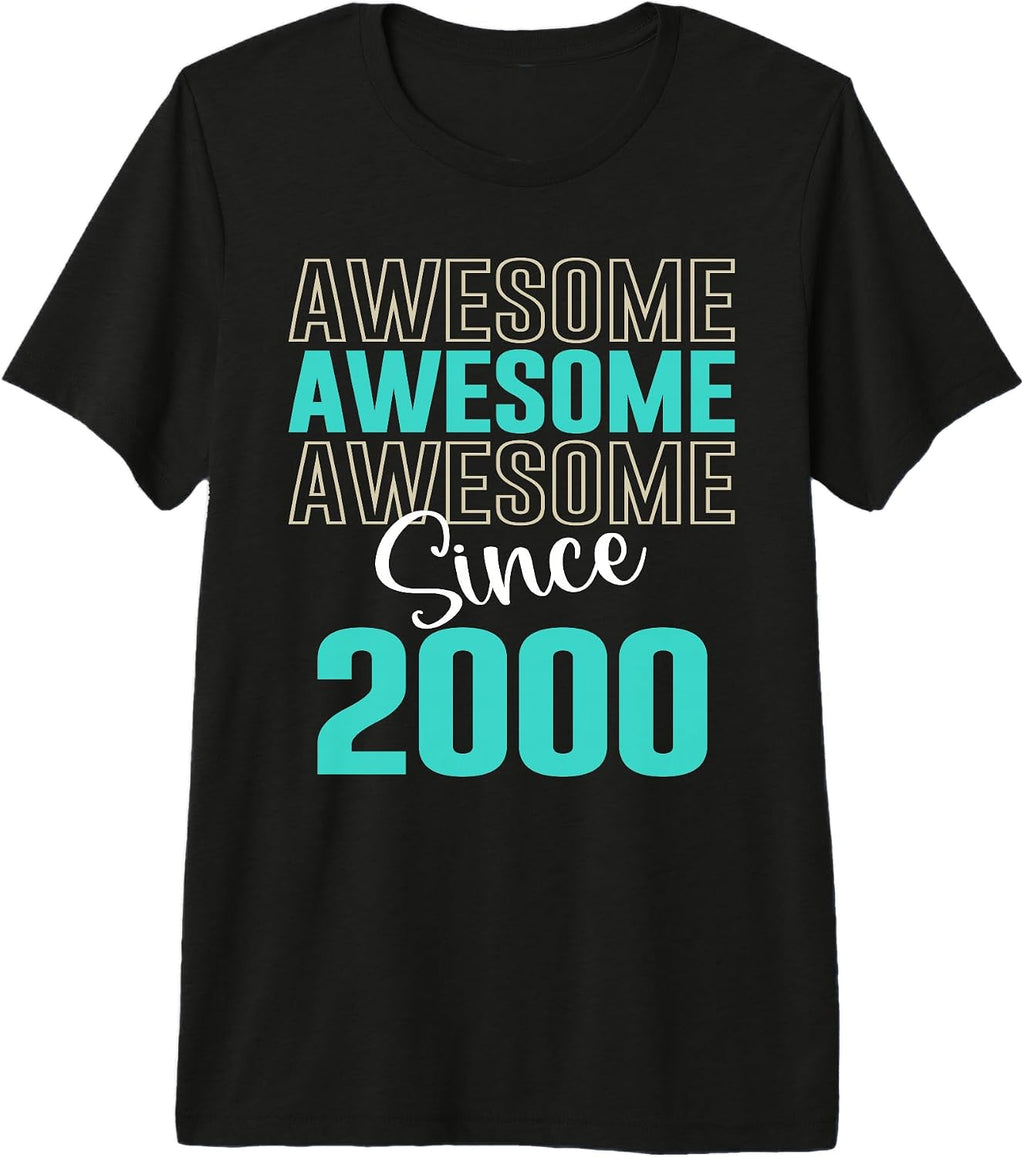 Awesome Hollow Text Birthday Gift Apparel