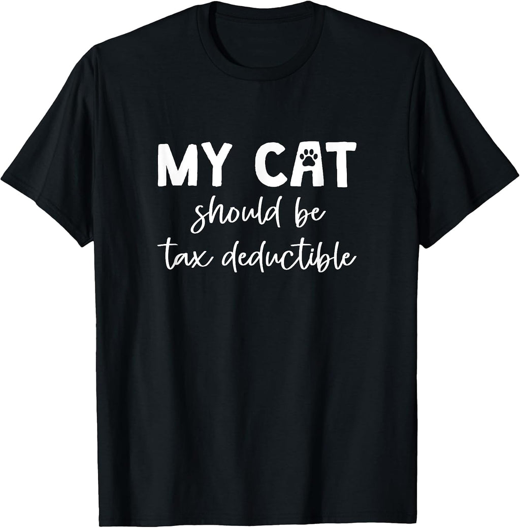 Funny Tax Season Apparel for Cat Owner