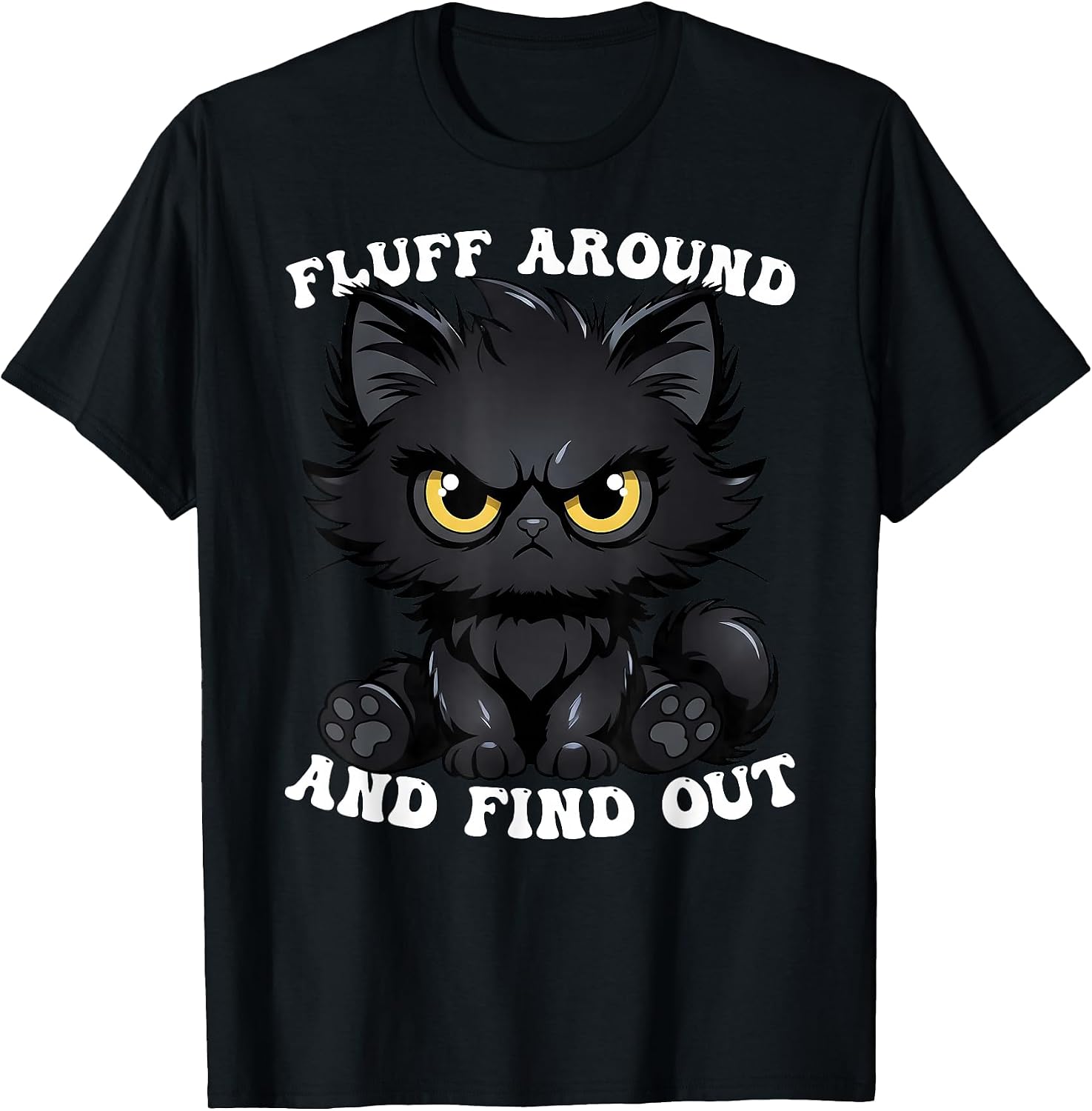 Fluff Around and Find Out Cat Lover Sarcasm Humor Cat Lady T-Shirt