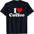 I HEART LOVE COFFEE CAFFEINE TEES