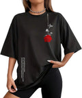 Women Oversized Graphic T-Shirt Casual Cotton Tees Printed Summer Tops