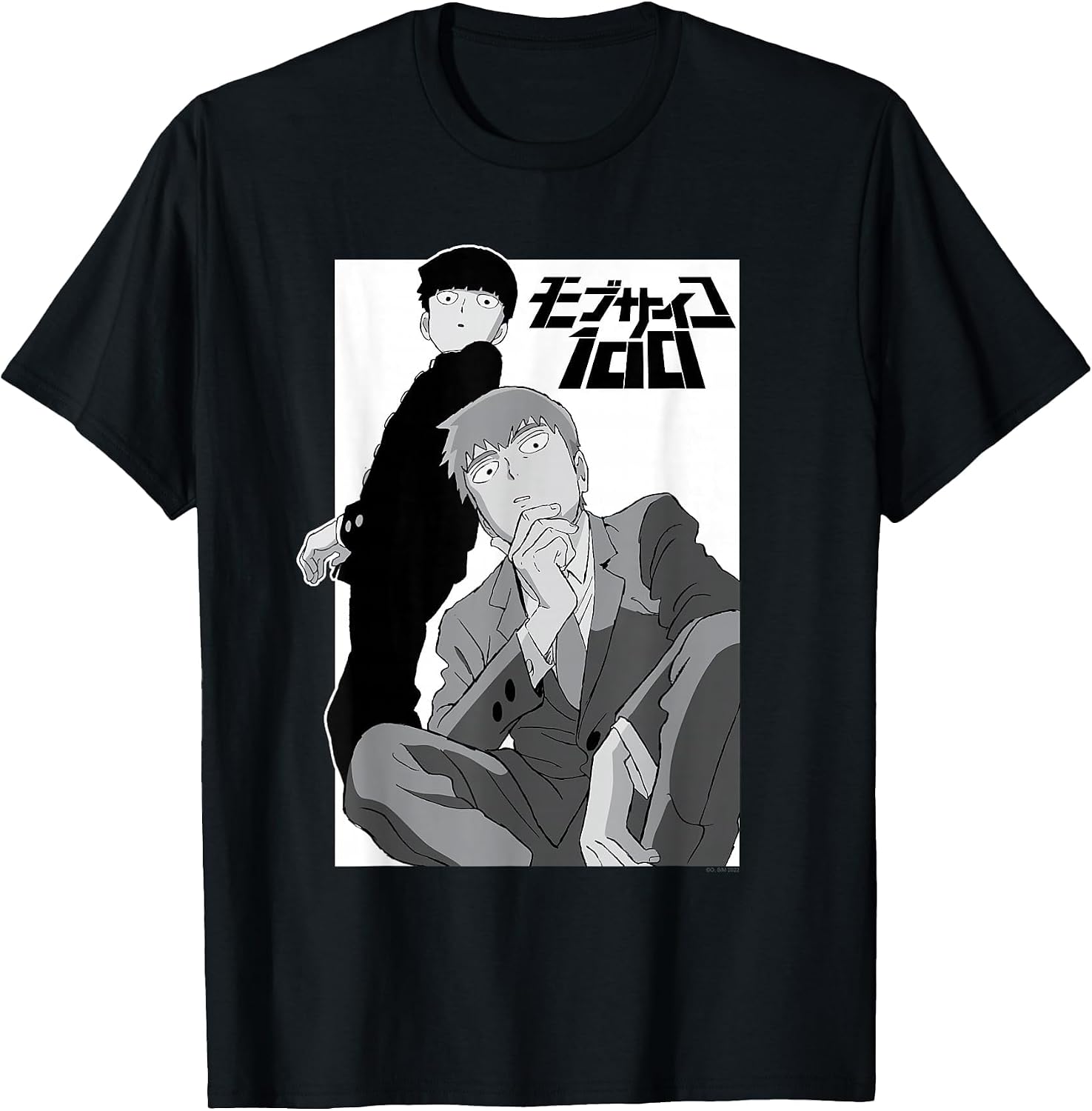 Black and White Shigeo and Arataka Anime T-Shirt
