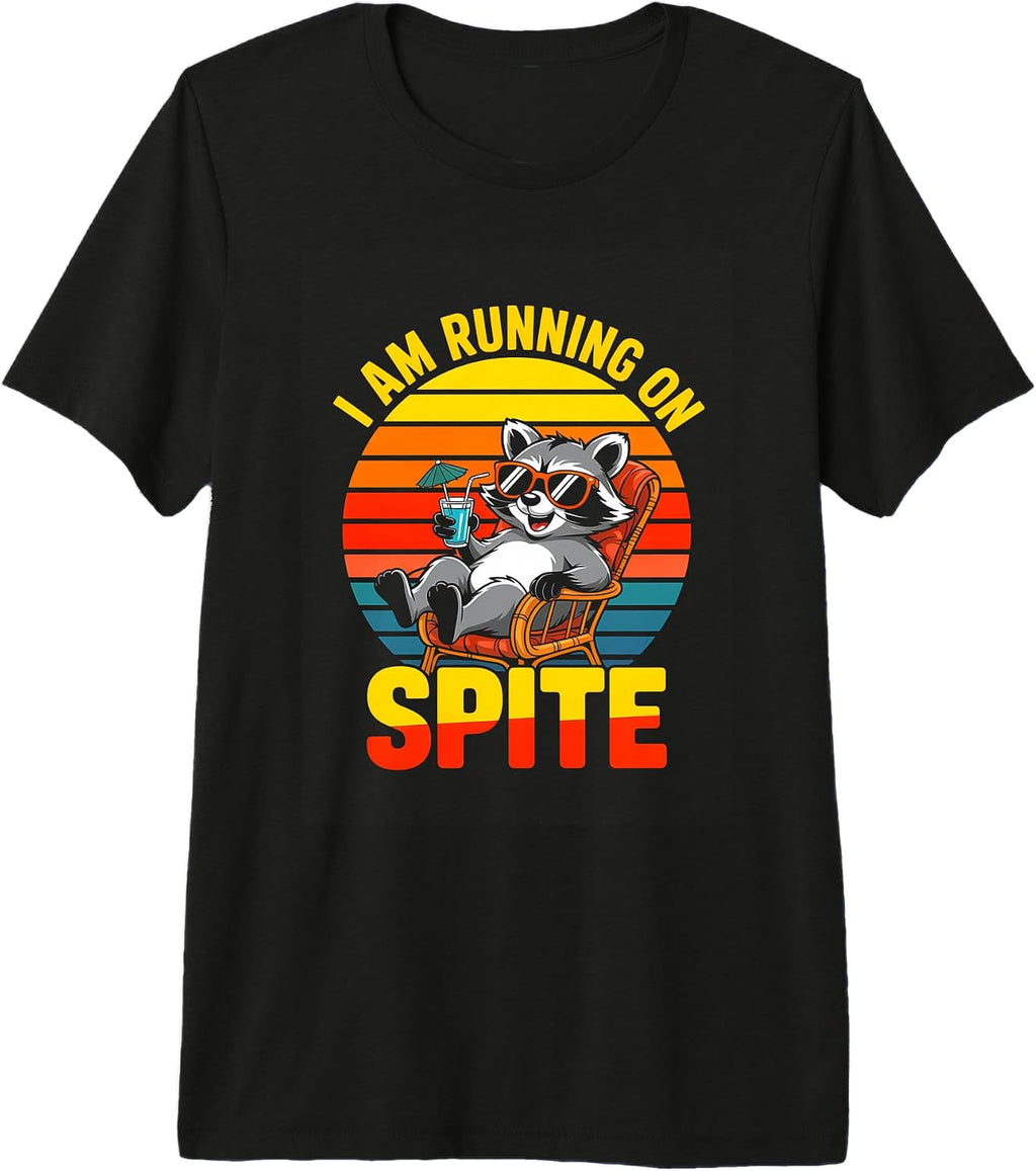 Sarcastic Raccoon Spite Humor Retro Sunset