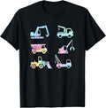 Boys Kids Toddlers Adults Funny Construction Trucks Tie Dye T-Shirt