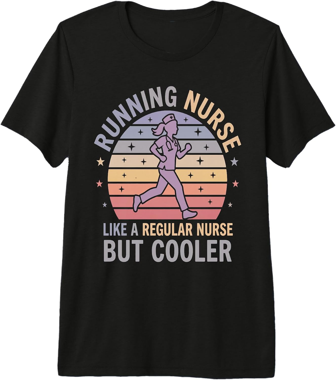 Retro Healthcare Marathon Jogger Illustration