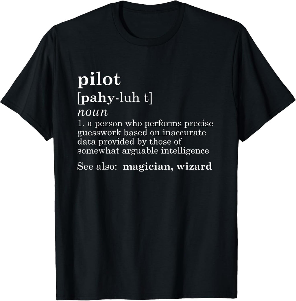 Funny Pilot T Shirt Definition Dad Father's Day