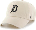 47 Brand MLB Natural Primary Logo Clean Up Adjustable Baseball Cap Hat, Adult One Size Fits All