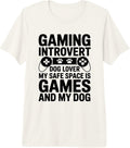 Introvert Gamer Dog Lover Retro Sunset