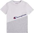 Boys T-Shirt with All Over Logo Print Crew Neck Short Sleeve Tee Shirts for Kids