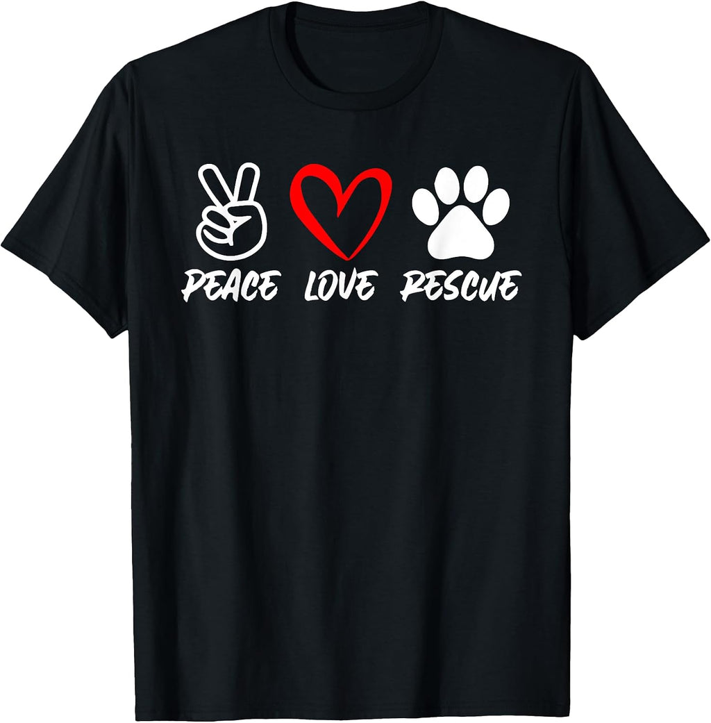 Peace Love Rescue Adopt Animal Cat Dog Lover