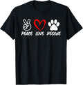 Peace Love Rescue Adopt Animal Cat Dog Lover