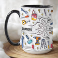 Personalized Grandpa Mug, Funny Coffee Cup, You Hold Our Hands Mug, Custom Mugs Kid Names, Grandpa Cofee Mugs, Custom Birthday Gift For Dad, Papa Gifts, Father's Day