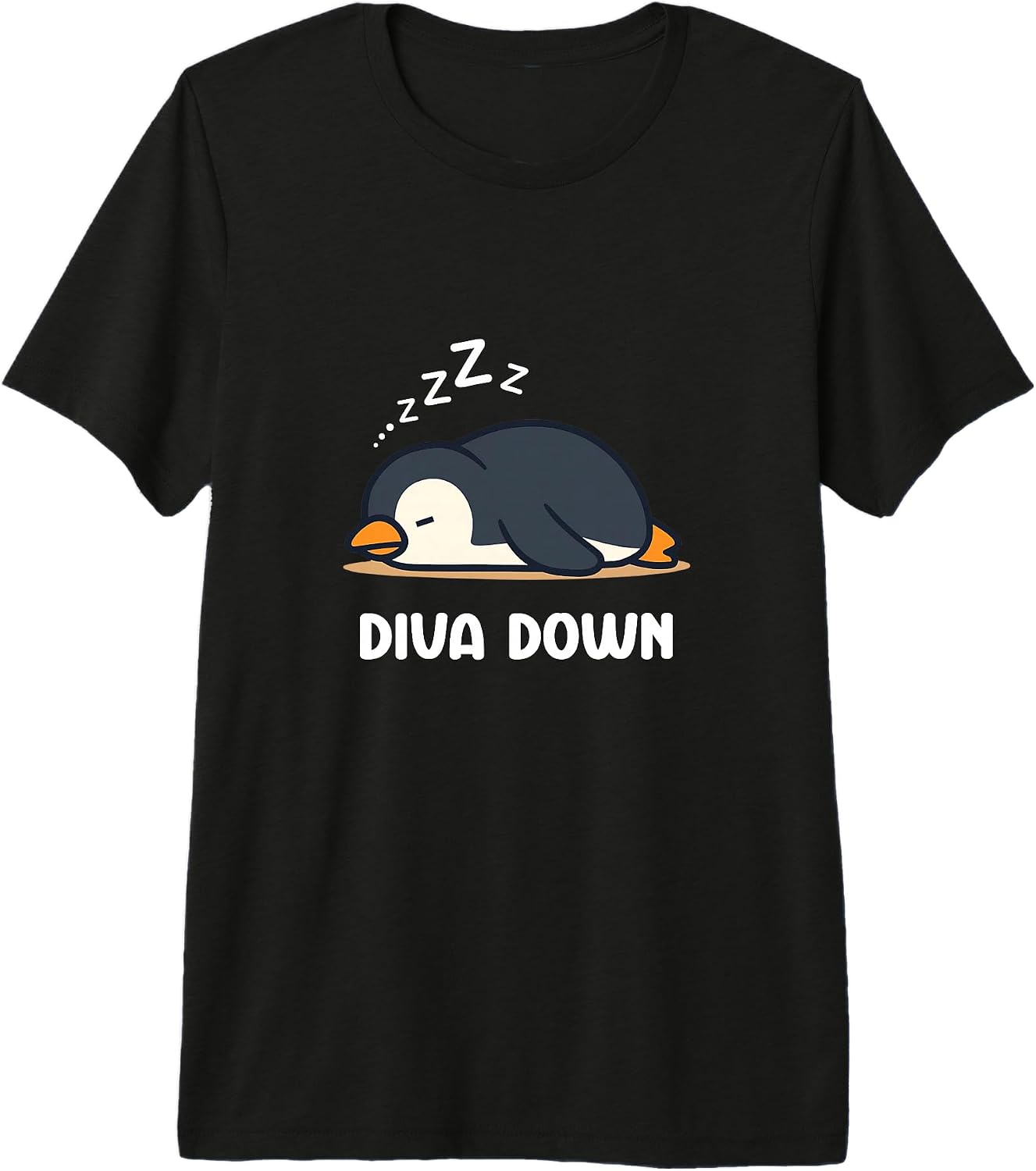 Funny Diva Down Sleepy Penguin