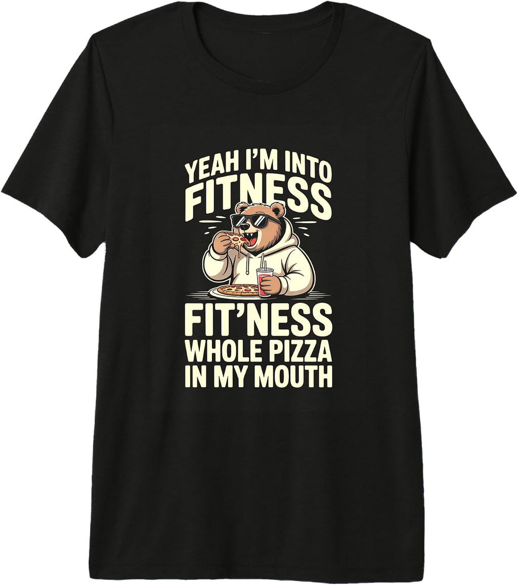 Funny Pizza Fitness Bear Gym Humor