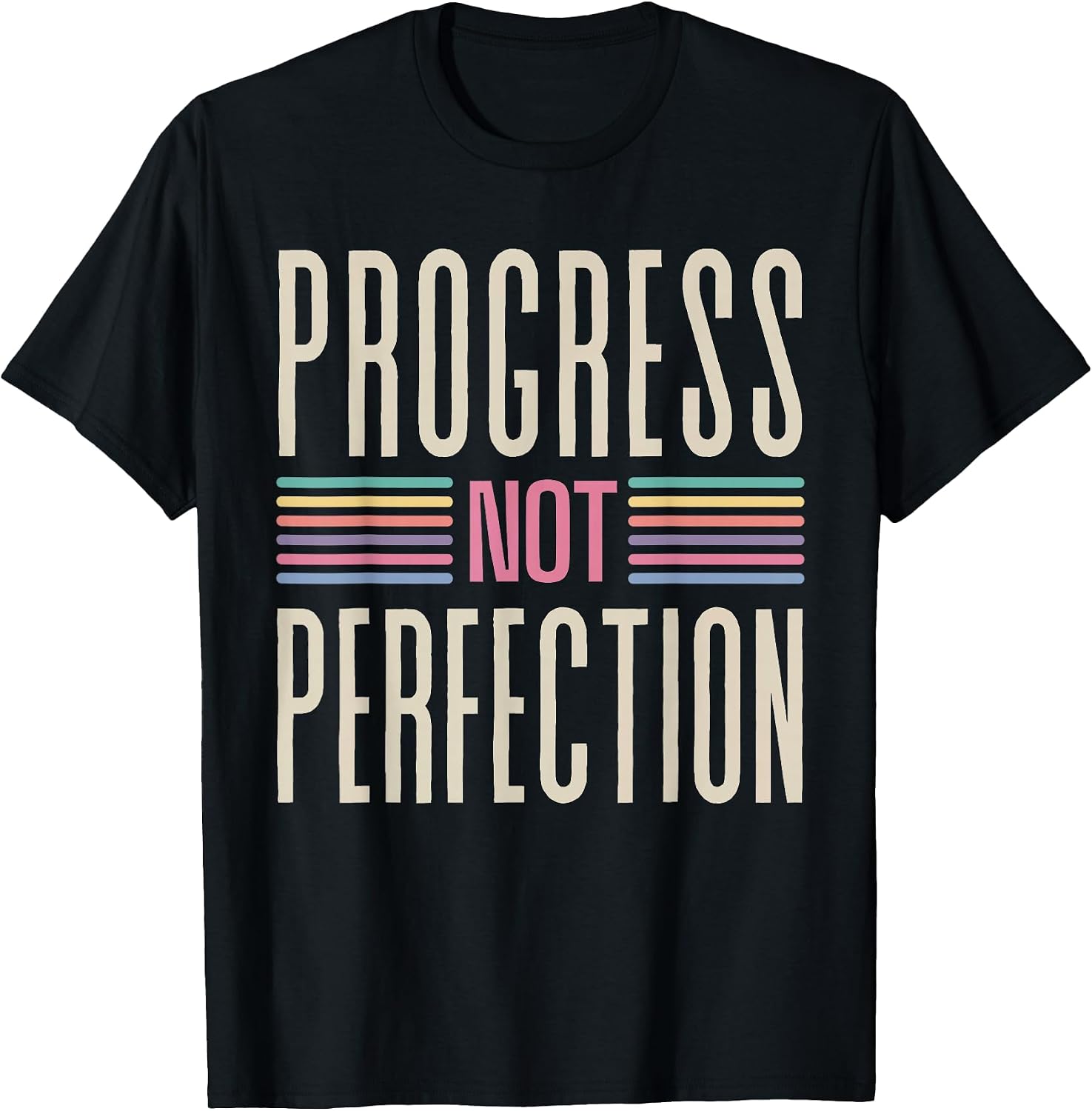 Motivational Quotes Progress Not Perfection Tee Sober Living T-Shirt