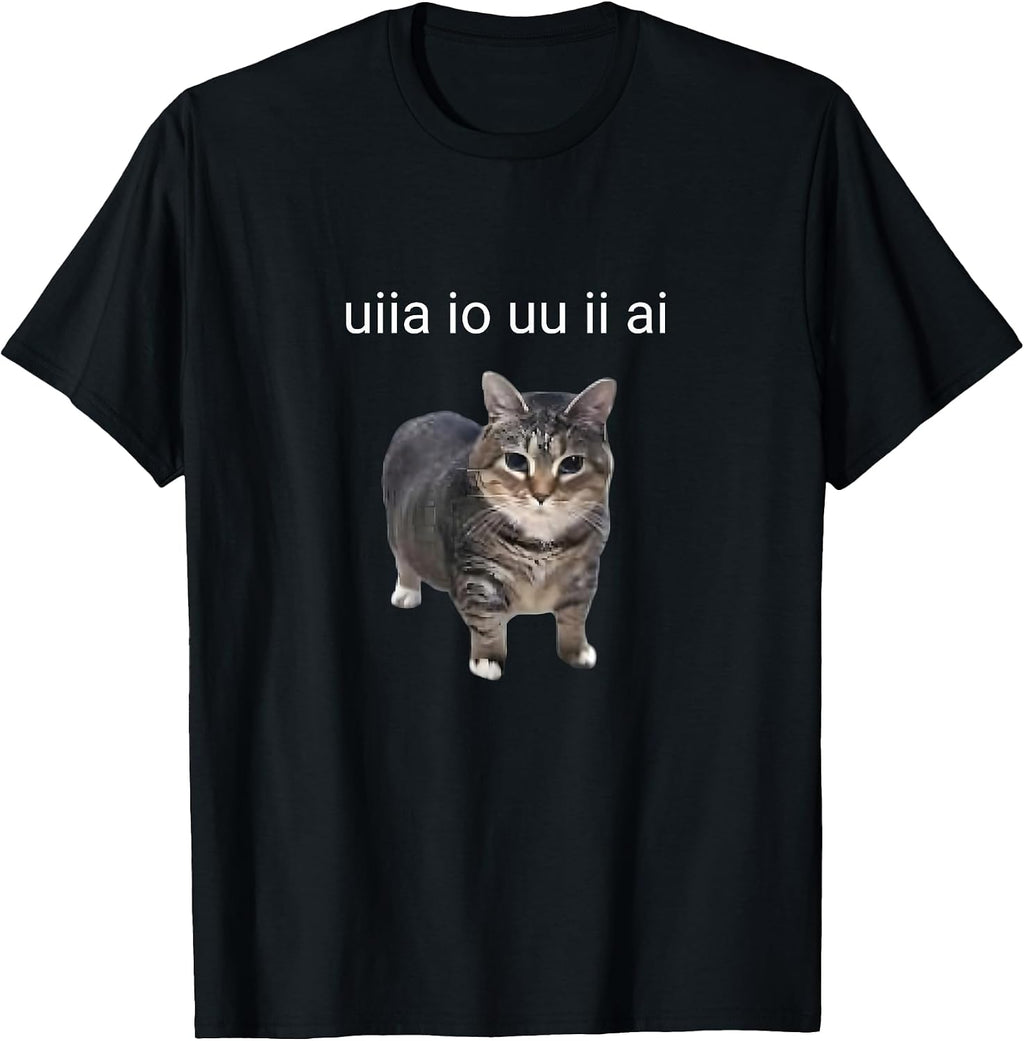 Uiia Iiuaa Funny Cat Kitten Tee