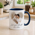 Personalized Photo Mug Custom Dad Gift, Upload Picture Name Printed Ceramic Cup, Father Theme Keepsake, Family Memory Coffee Mug, Unique Design for Daily Use, Home Kitchen Decor