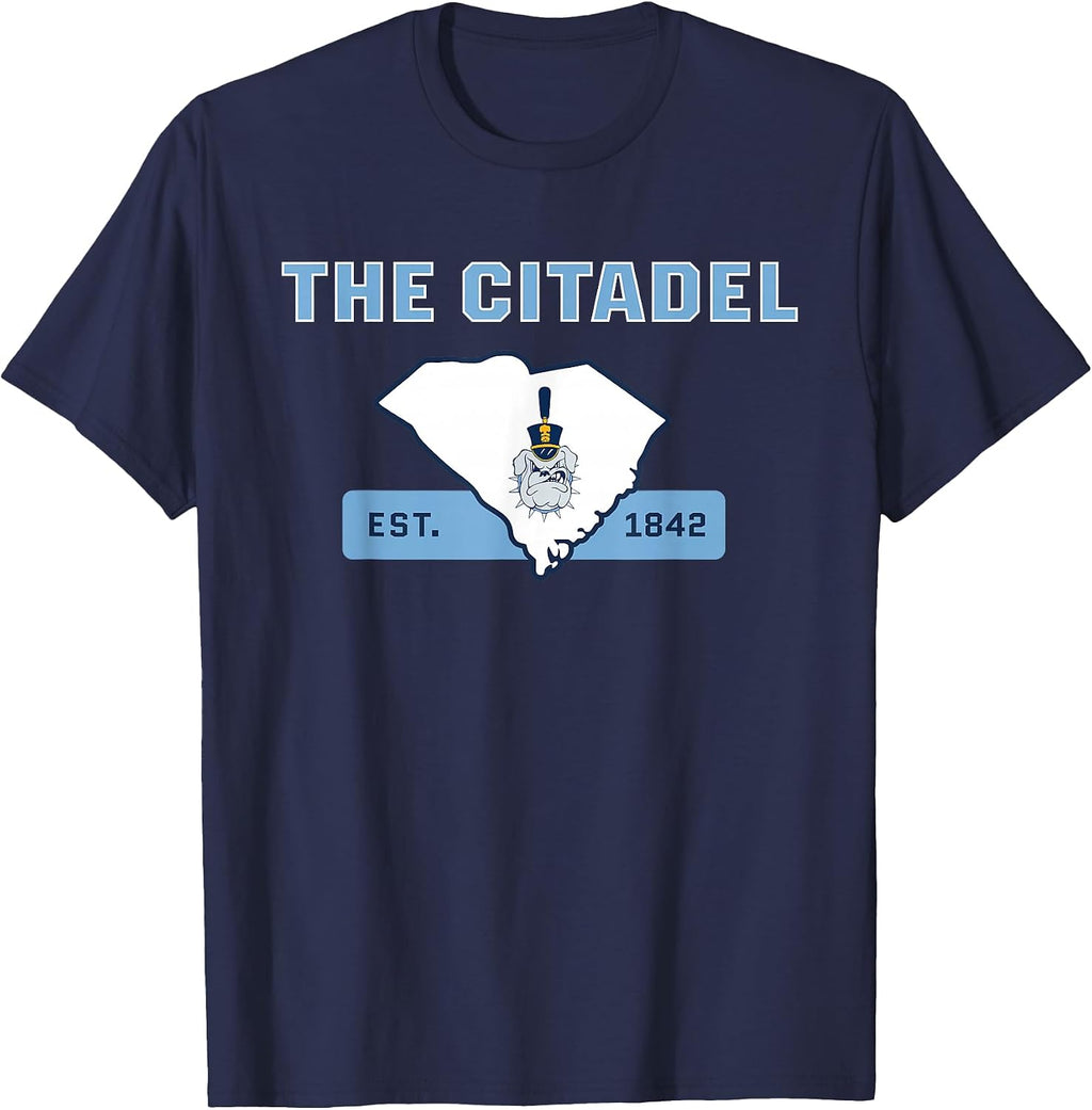 Citadel Bulldogs State Icon EST 1842 - The Citadel T-Shirt