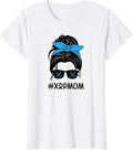 XRP Messy Bun White Tee Shirt for Women