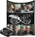 LOSARON Custom Memorial Blanket with Photos Always on My Mind Forever in My Heart Customized Sympathy Picture Bed Blanket Personalized Memory Blanket for Loss of Dad Son Sympathy Remembrance Gift