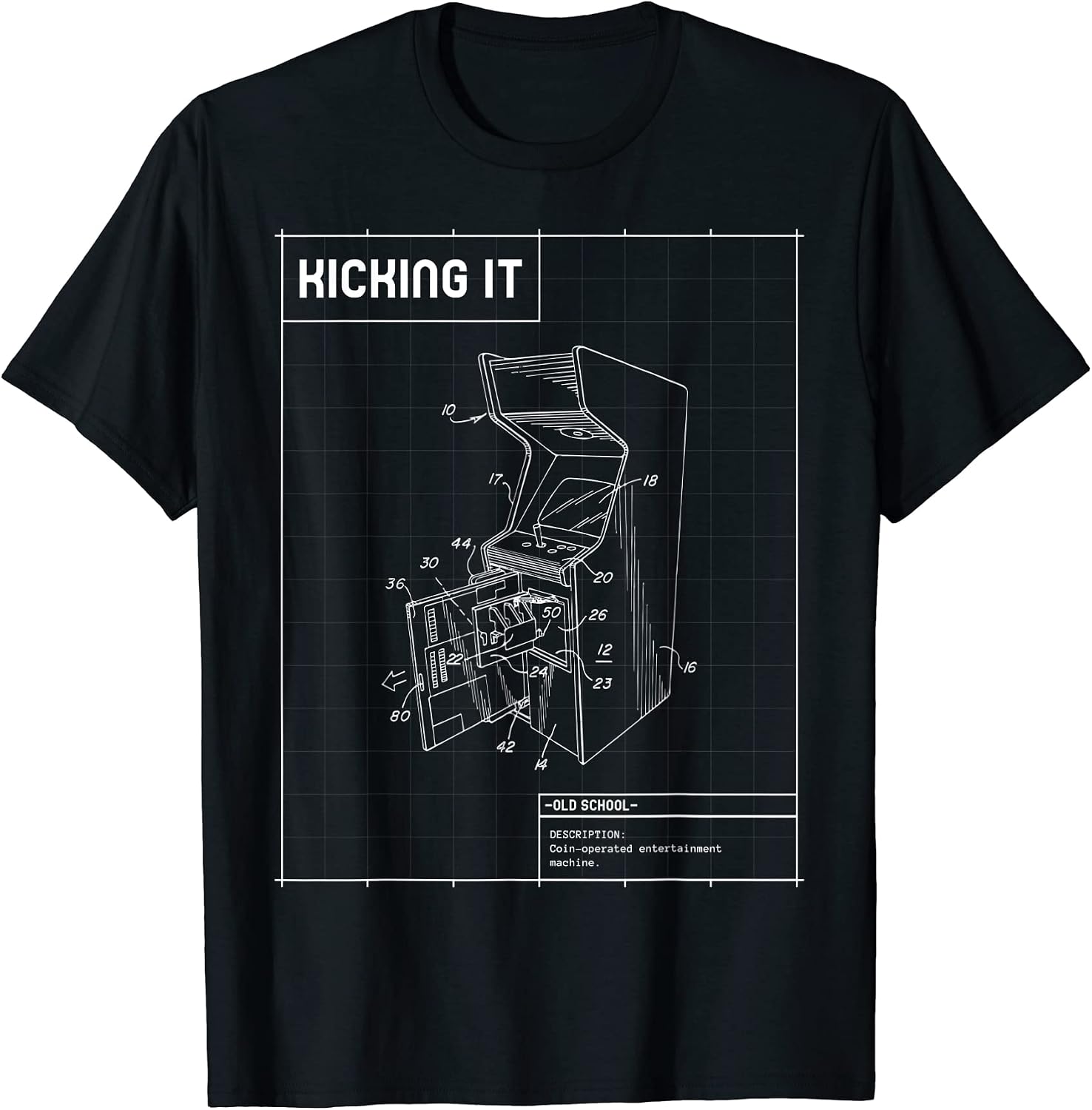 Kicking It Old School Funny Retro Gaming T-Shirt