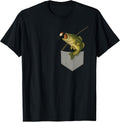 Bass Fish In Pocket Fishing Graphic Tees