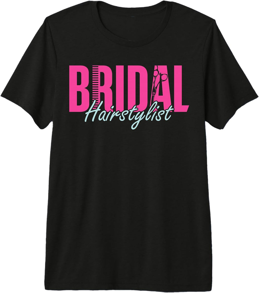 Pink Bridal Hairstylist Tees For Women