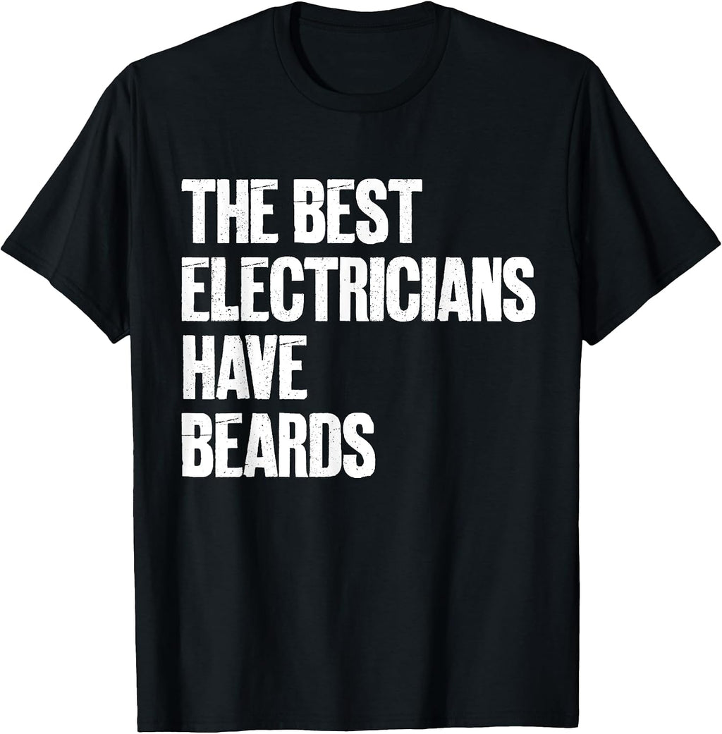 Funny Electrician Beard Typography Gifts