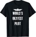 World's Okayest Pilot Funny Flying Aviation Tees