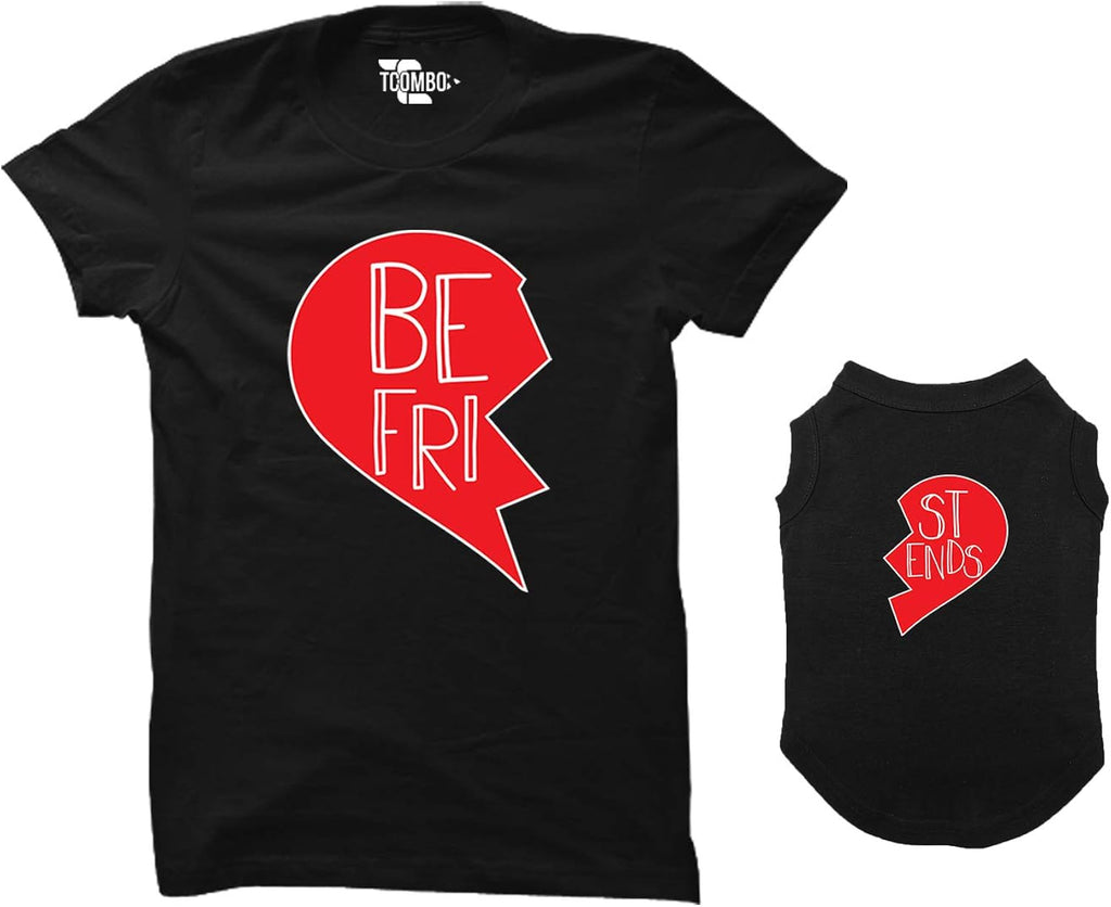 Man's Best Friend Matching Dog Shirt & Women's T-Shirt (Black, Medium Womens/Medium Dog)