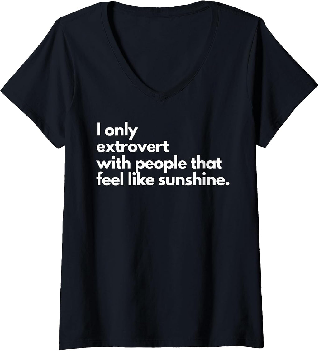 Funny I Only Extrovert Tee Shirt