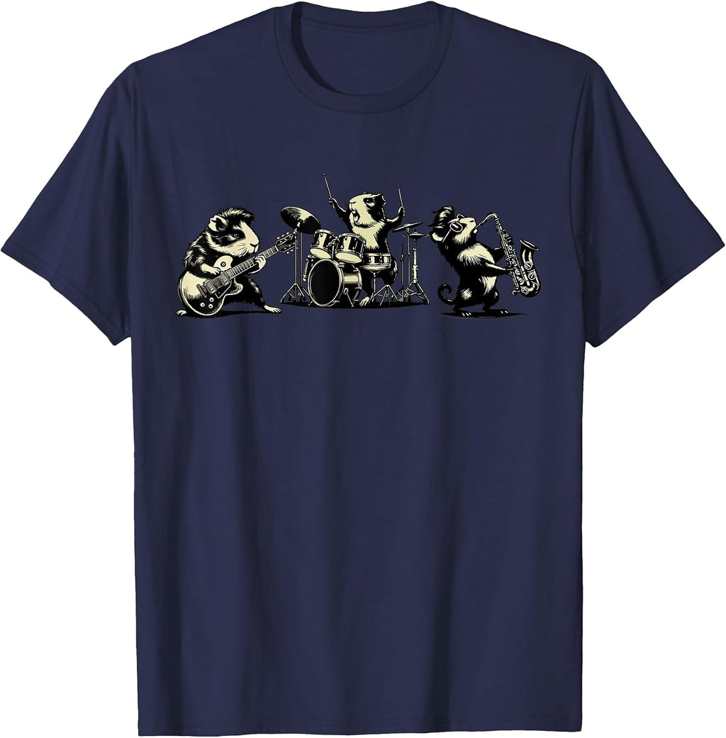 Funny Retro Guinea Pig Rock Music Design