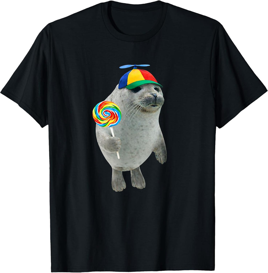 Silly Seal Lollipop Meme Tee Unisex T-shirt, Sweatshirt, Hoodie (1)