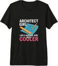 Architect Woman Vintage Ruler Blueprint Sketch