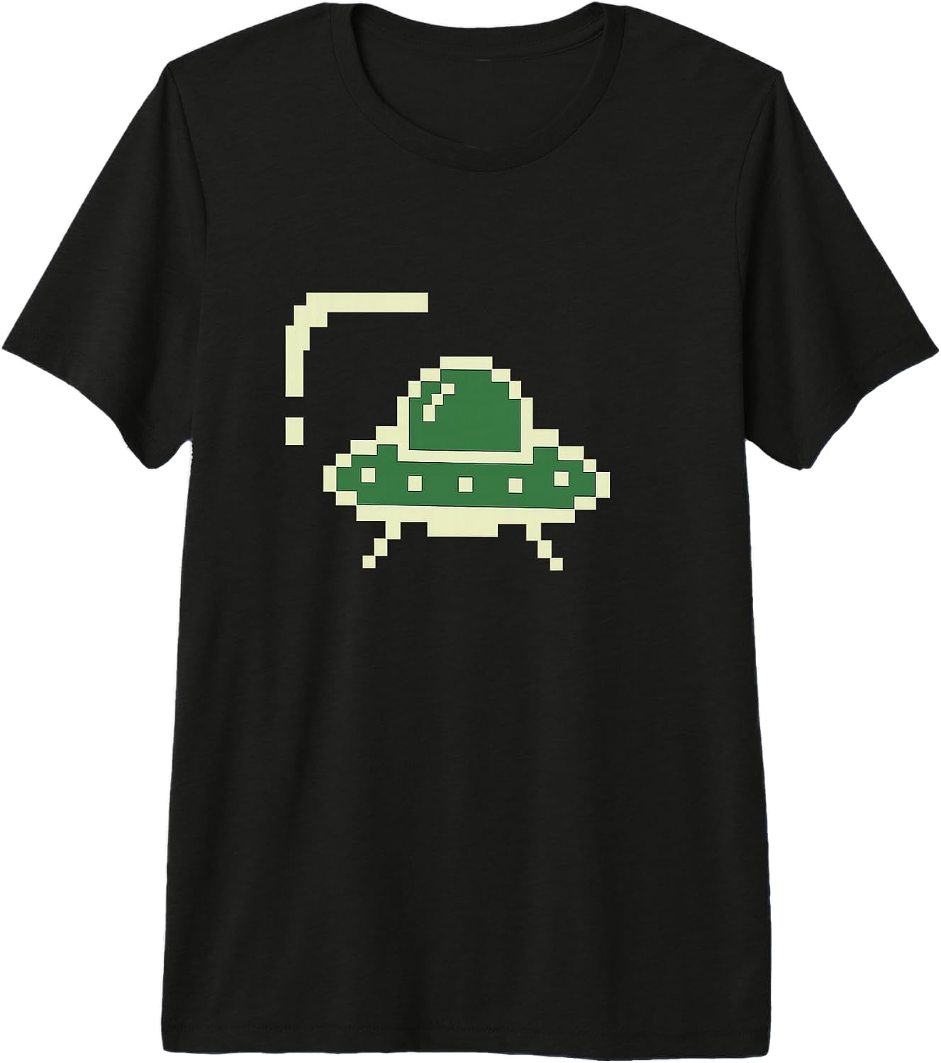 minimal vintage pixel art alien spaceship T-Shirt