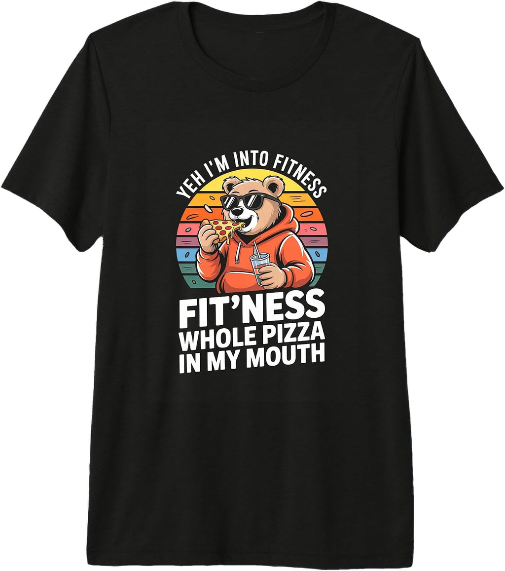 Funny Fitness Pizza Bear Cheat Day Humor