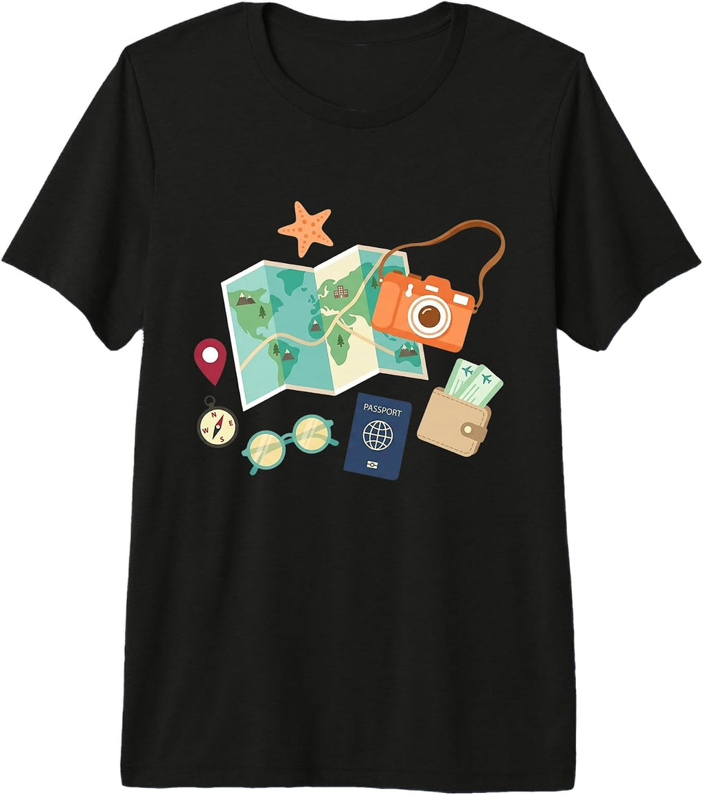 Tourist Spirit Day Travel Camera Map Costume