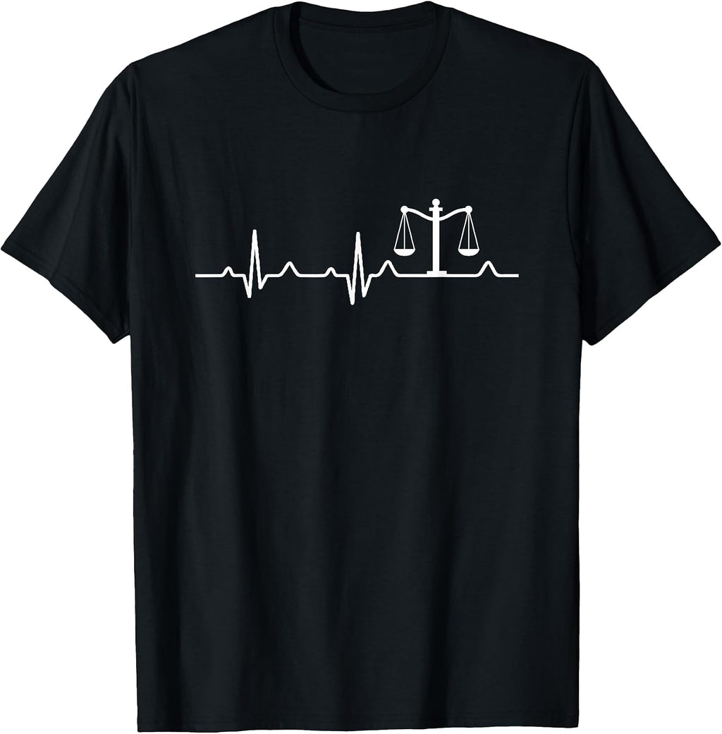 Lawyer Balance Heartbeat Attorney Shirts