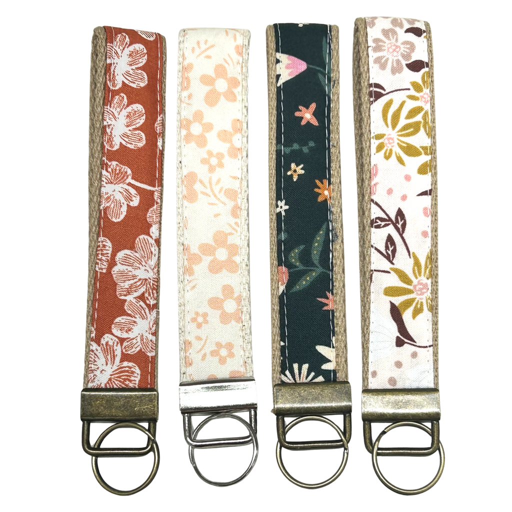 Floral Key Fob Collection Set of 4