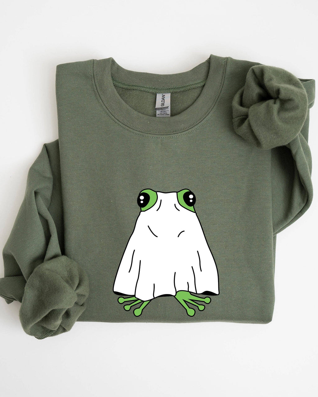 Frog, Ghost, Skeleton, Spooky, Funny, Halloween Sweatshirt