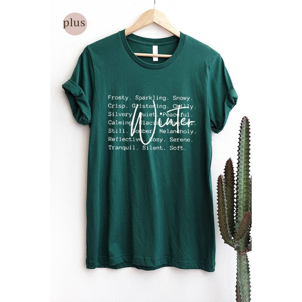 Christmas Words Vintage Graphic Tee  Plus