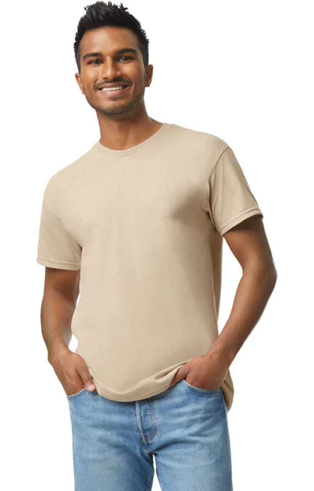 Custom Designed - T-Shirts (Sand) Adult, Gildan, Cotton