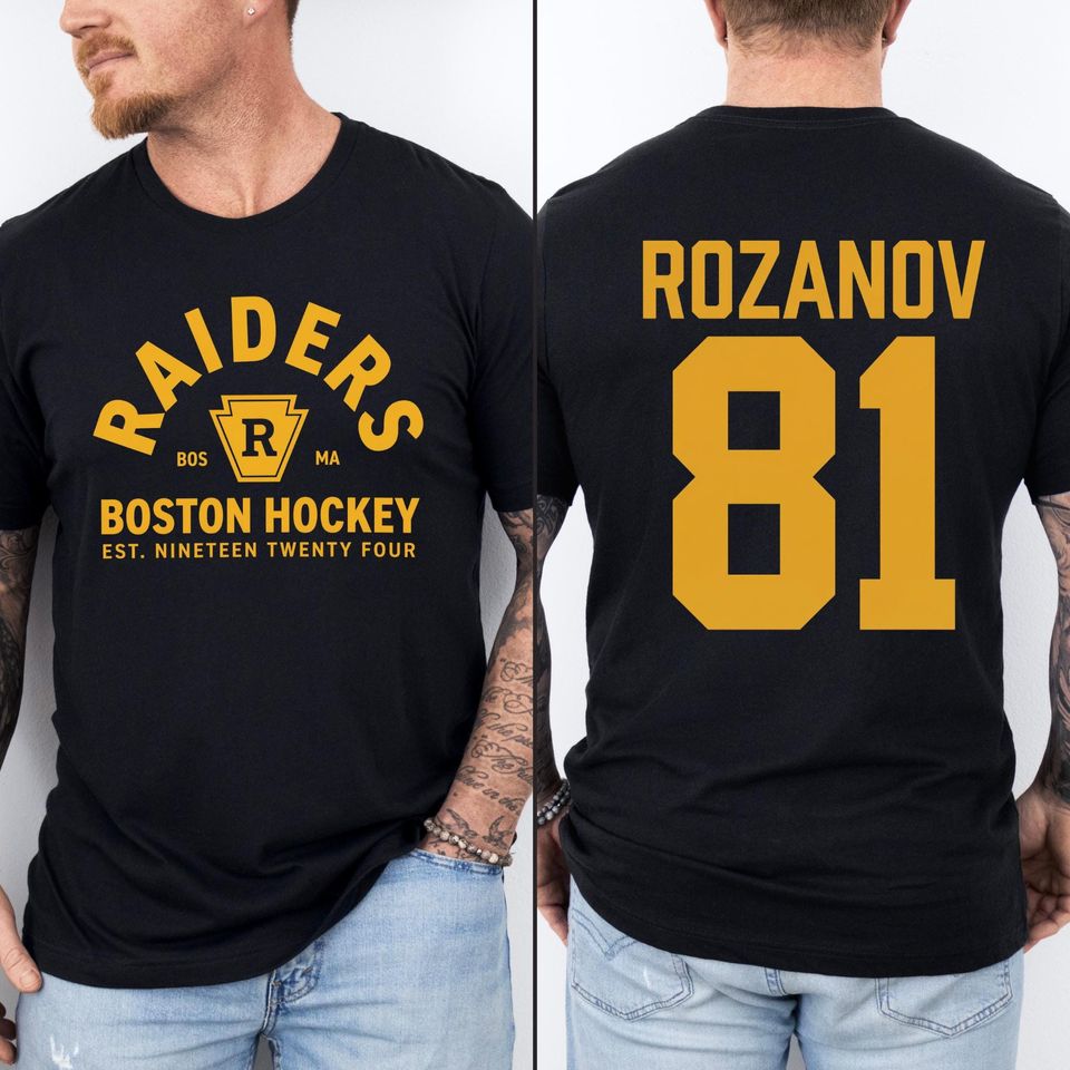 Ilya Rozanov 81 Boston Hockey shirts, Hudson Williams Connor Storrie Shirt,