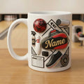 Personalized Bowling Mug - Custom Name Ceramic Coffee Cup