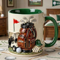 Golf Course Coffee Mug 3D Embossed Personalized Gift for Golfers