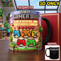 Personalized Gamer Dad Mug, Color Changing Gaming Cup, Custom Name Gift