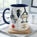 Doctor Faux 3D Accent Mug, Doctor Coffee Mug for Men, Personalized Gift Idea