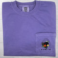 If It Fits I Sit Cat Pocket Tee - Embroidered Black Cat Pocket