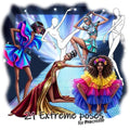 21 Procreate Extreme Fashion Croquis Poses Stamp Brushes | Female Figure Fashion Illustration