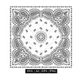 Paisley Bandana Vector: Printable Clipart (SVG, AI, PNG)